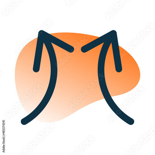 Upward Curved Direction Icons