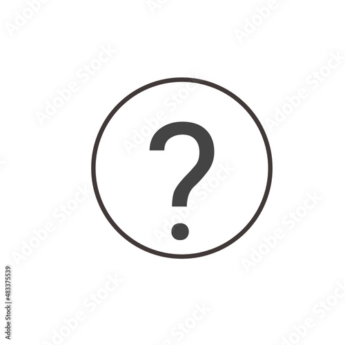 Question mark icon rounded with circle 