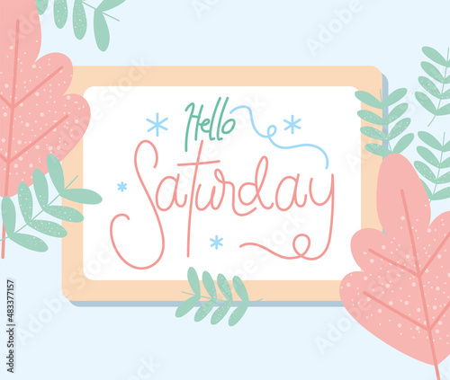 hello saturday illustration