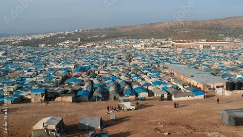 The world's largest refugee camp. Atma Refugee Camp, located on Syria's border with Turkey. It is thought to be inhabited by 1 million people. photo