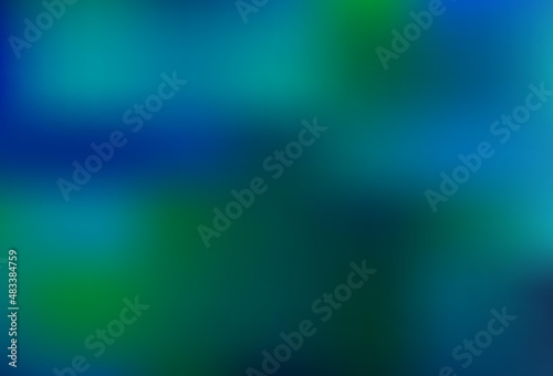 Light BLUE vector glossy bokeh pattern.