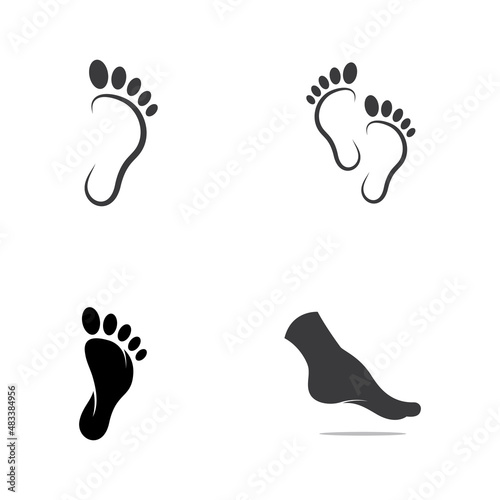 footprints,foot care,and footstep, logo images illustration design
