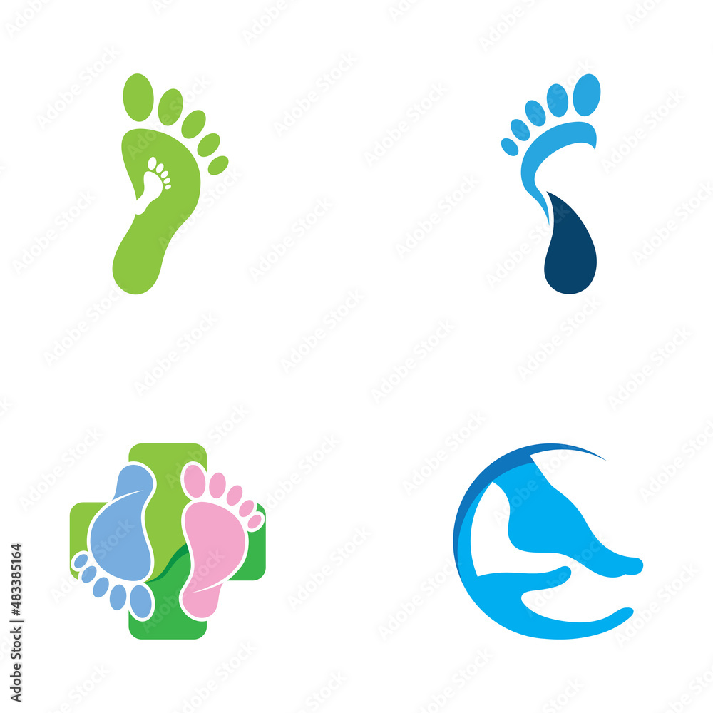 Obraz premium footprints,foot care,and footstep, logo images illustration design