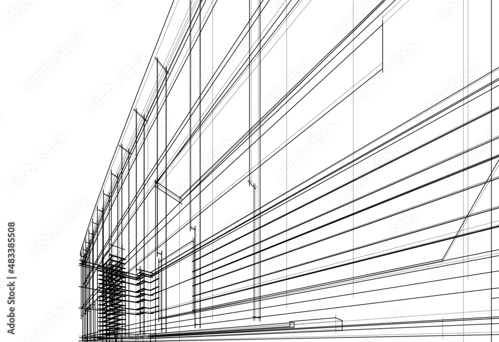 black and white sketch of building black and white sketch of building