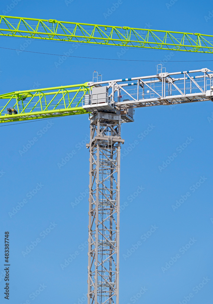 construction crane at sky as background