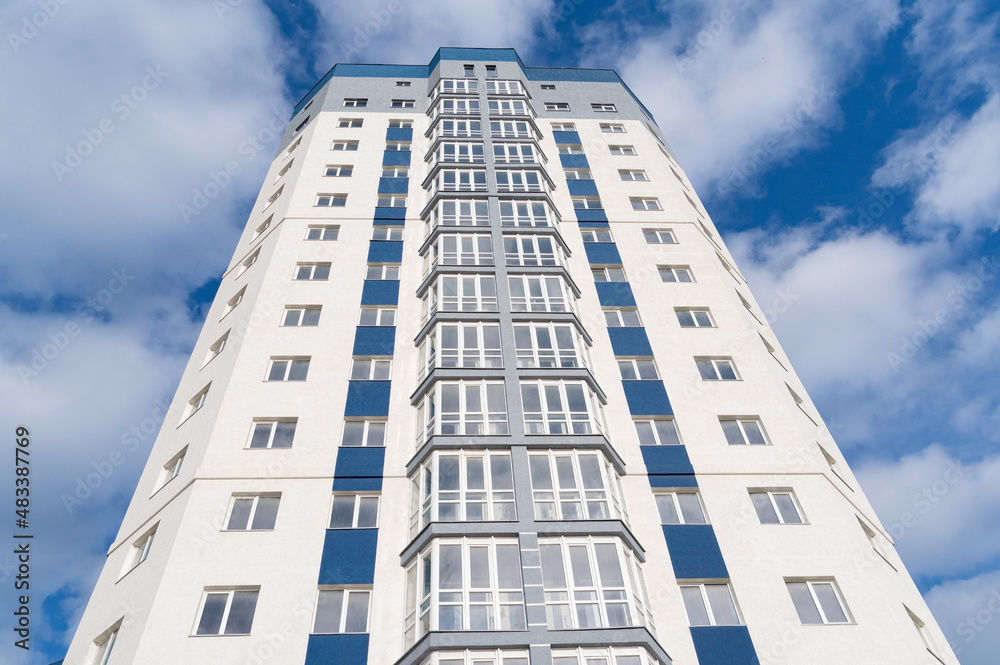 Construction new modern apartment houses Construction new modern apartment houses