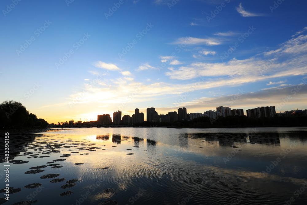 Waterfront City, architectural scenery, North China Waterfront City, architectural scenery, North China