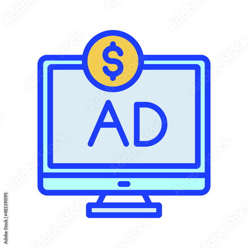 Advertisement Isolated Vector icon which can easily modify or edit

