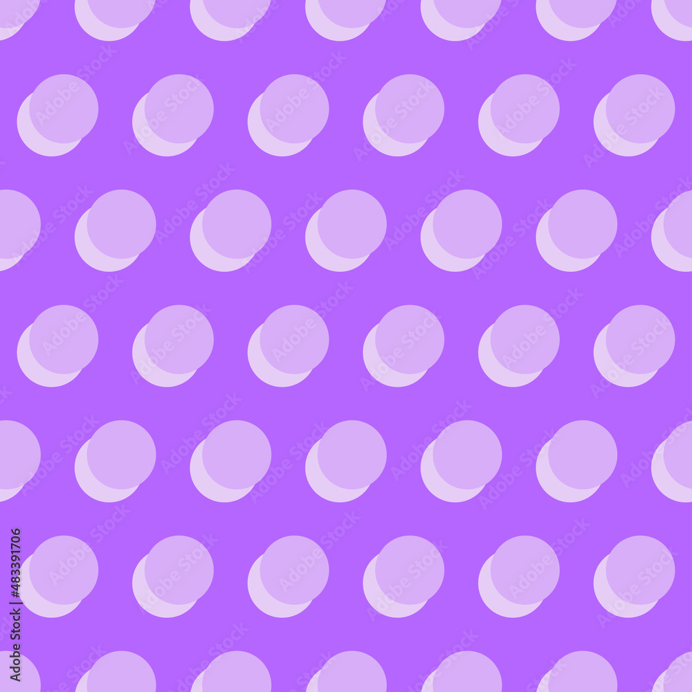 Purple circles seamless pattern with purple background.