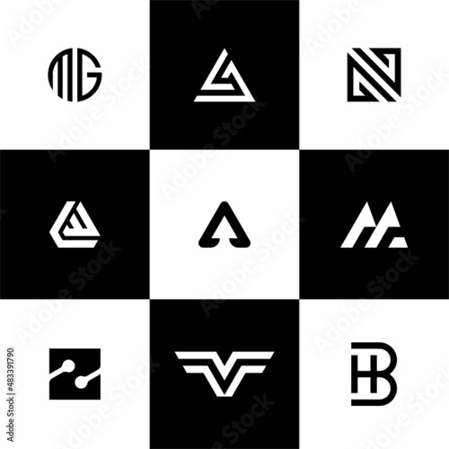 Initials Letter Monogram logo design inspiration Free Download Initials Letter Monogram logo design inspiration - GFXLoad