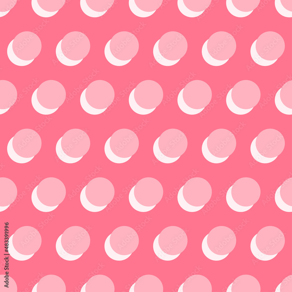 Pink circles seamless pattern with pink background. Pink circles seamless pattern with pink background.