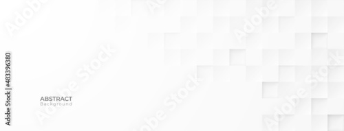 Abstract 3d modern square banner background. Geometric pattern texture. vector art illustration