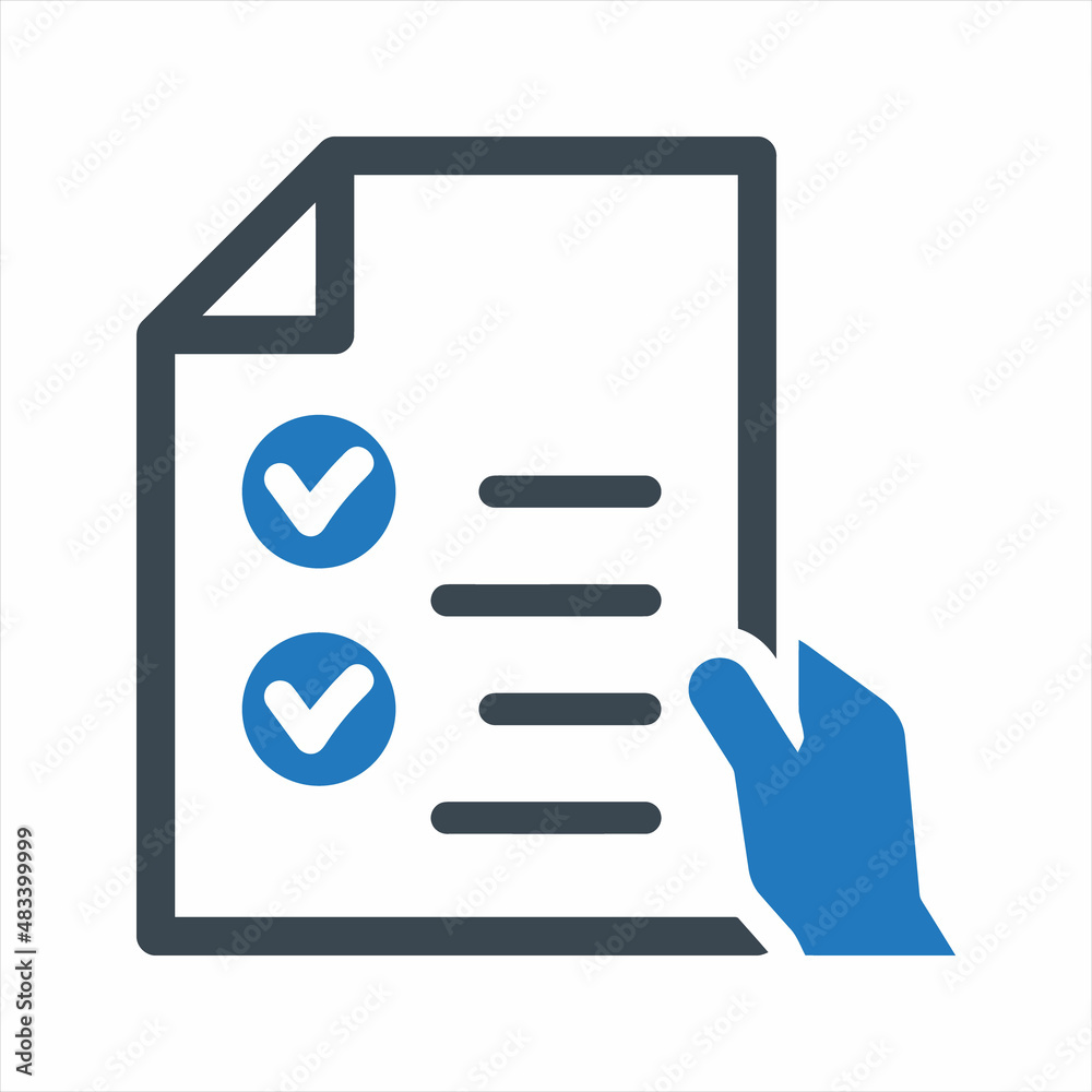 Completed checklist icon. Vector and glyph Completed checklist icon. Vector and glyph