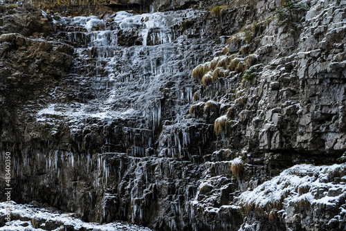 Vereiste Felswände in der Breitachklamm