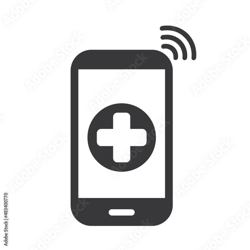 emergency call icon vector template logo