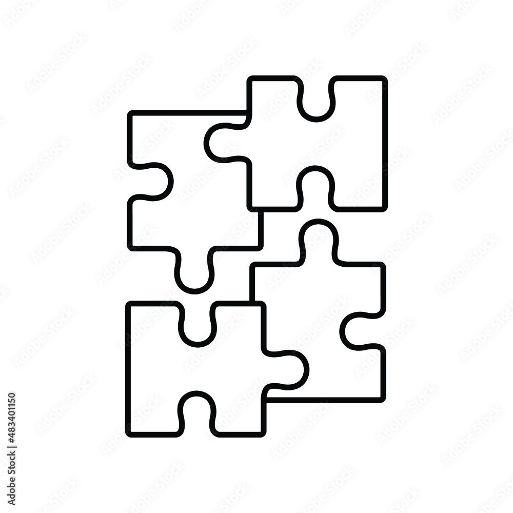 Jigsaw Isolated Vector icon which can easily modify or edit

