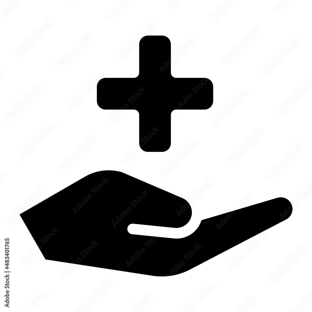 Obraz premium medicine glyph icon