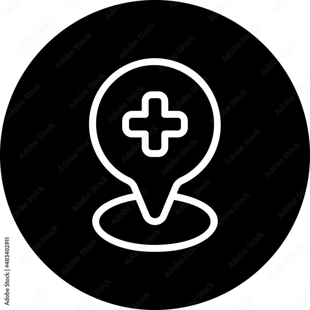 Obraz premium location glyph icon