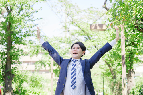 ビジネスマン　リフレッシュ　屋外 photo