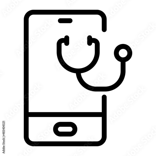 Telemedicine line icon