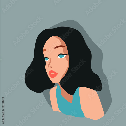 Portrait of a brunette girl