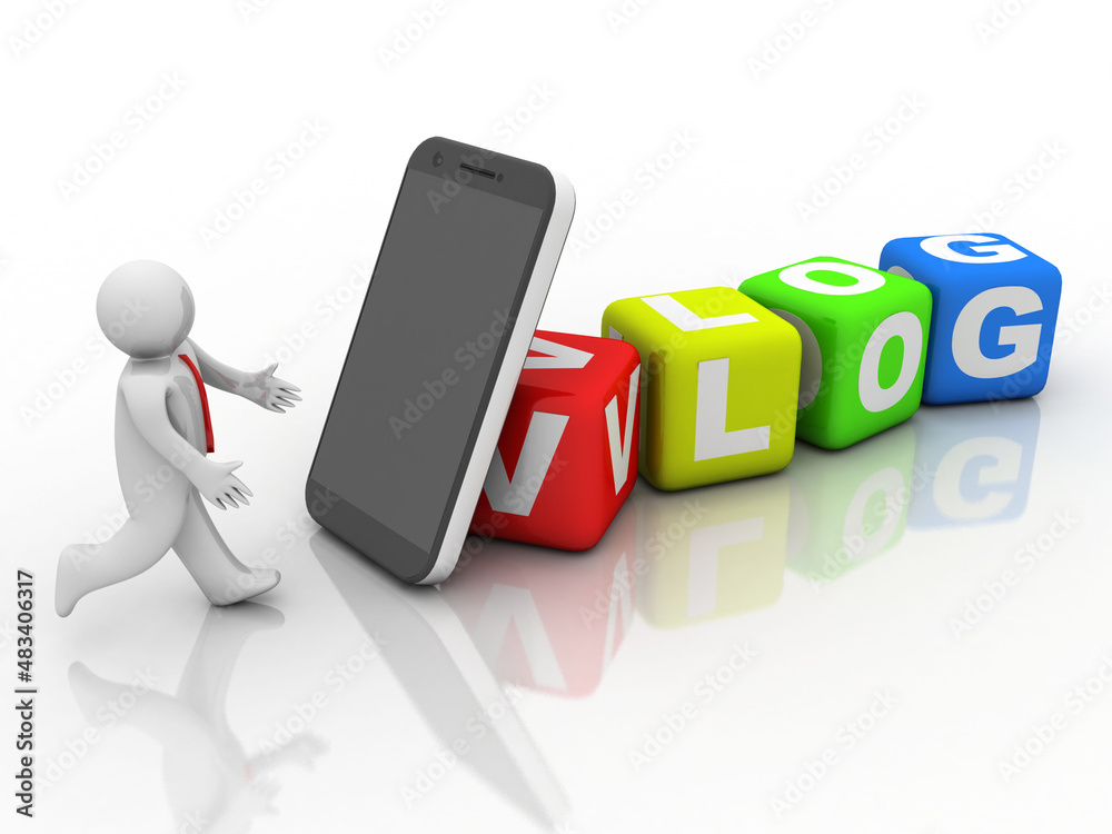3d rendering mobile vlog concept
3d rendering mobile vlog concept