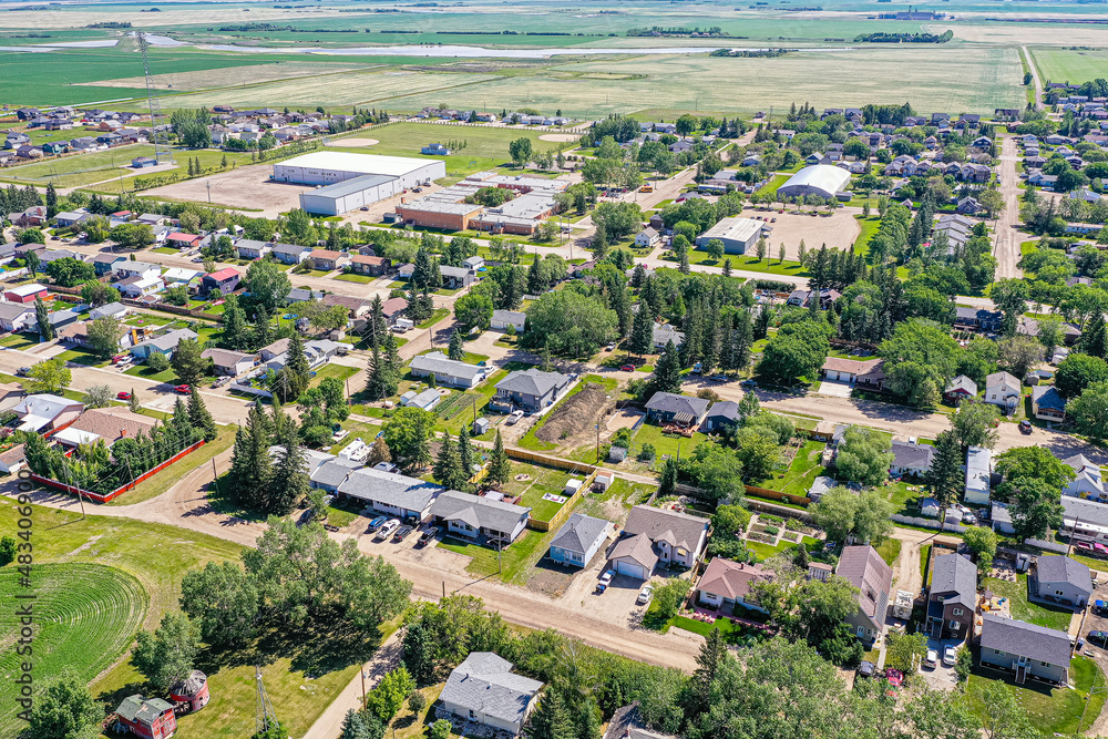 Aerial view of Aberdeen, Saskatchewan