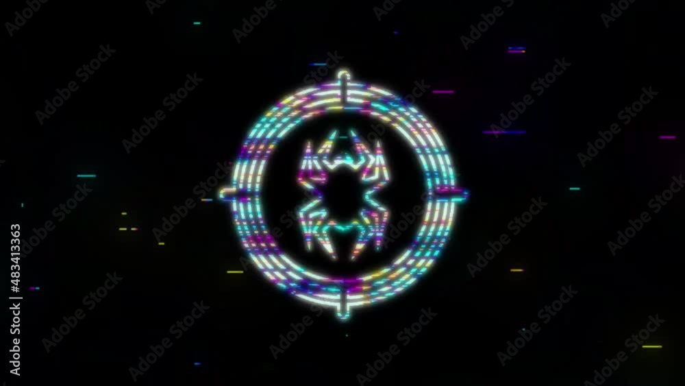 Danger symbol. Virus protection. Computer virus alert. Safety internet technology, data secure. Glitch icon Danger symbol. Virus protection. Computer virus alert. Safety internet technology, data secure. Glitch icon