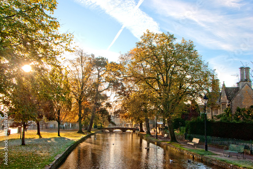 Bourton on the Water Autumn Trees Cotswolds Gloucestershire