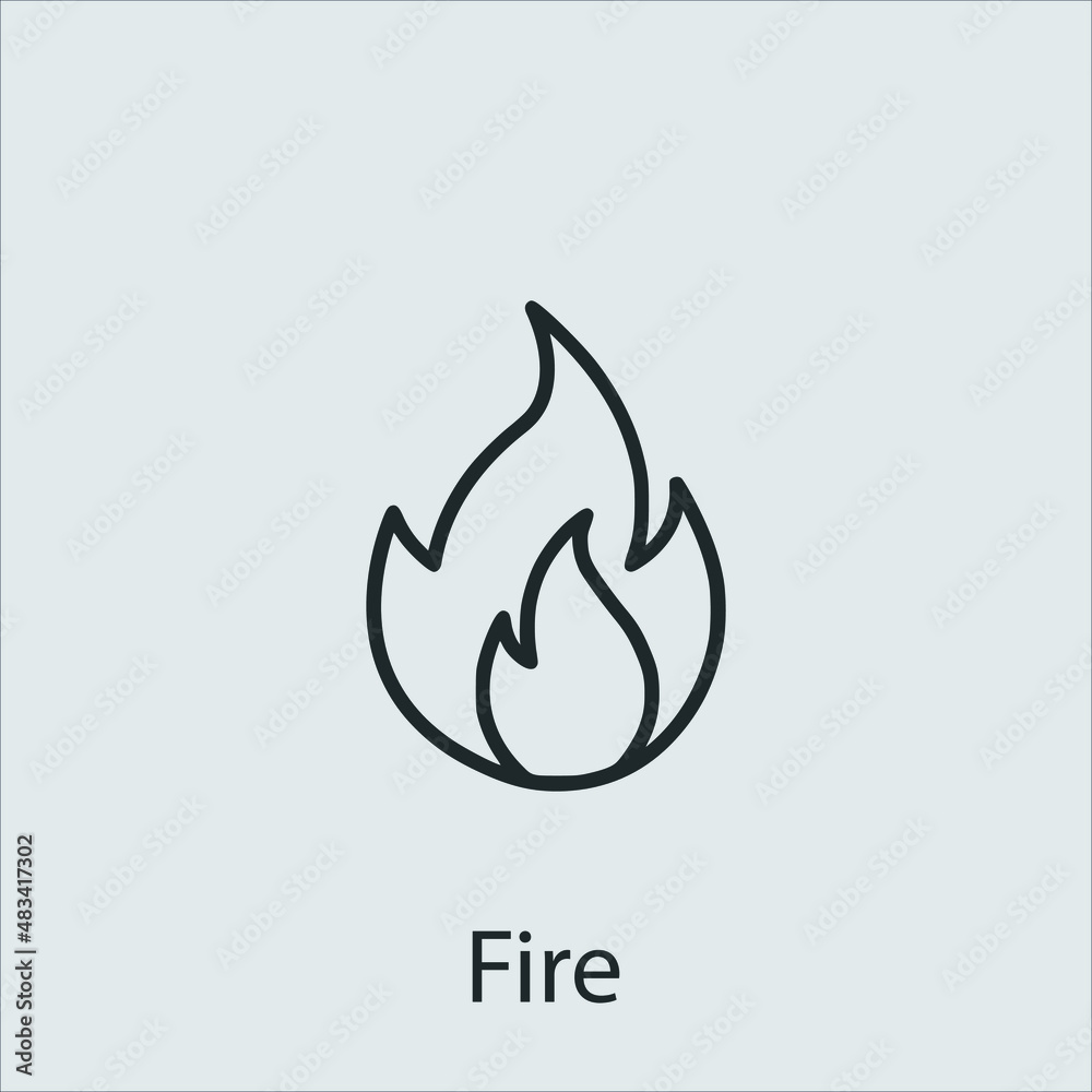 fire icon vector icon.Editable stroke.linear style sign for use web design and mobile apps,logo.Symbol illustration.Pixel vector graphics - Vector fire icon vector icon.Editable stroke.linear style sign for use web design and mobile apps,logo.Symbol illustration.Pixel vector graphics - Vector