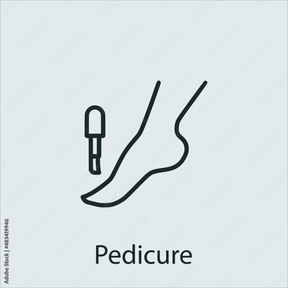 pedicure icon vector icon.Editable stroke.linear style sign for use web design and mobile apps,logo.Symbol illustration.Pixel vector graphics - Vector pedicure icon vector icon.Editable stroke.linear style sign for use web design and mobile apps,logo.Symbol illustration.Pixel vector graphics - Vector