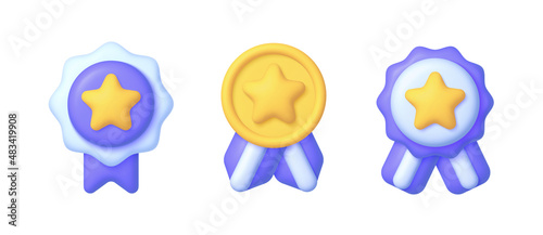 Quality 3d, great design for any purposes. 3d set. Certified logo badge. Simple vector illustration. Premium quality. Business icon. Vector background. Logo, label. Simple, flat design.