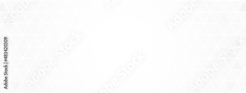 White geometric background. Triangle light long web banner. Minimal mosaic pattern. Diamond gray texture. Business neutral design. Simple modern shape. Puzzle element. Vector illustration