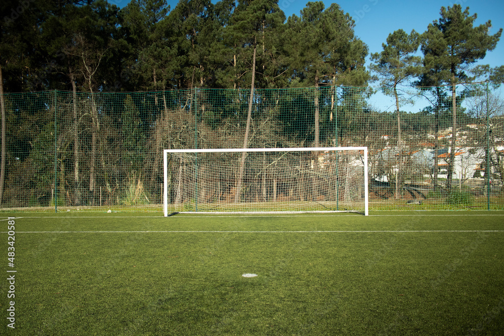 Fototapeta premium Football Field with football goals.