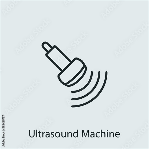 ultrasound  icon vector icon.Editable stroke.linear style sign for use web design and mobile apps,logo.Symbol illustration.Pixel vector graphics - Vector