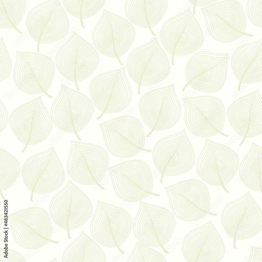 Tropical leaves wallpaper, luxury nature leaves, leaf line design, hand drawn outline design for fabric, print, vector illustration 