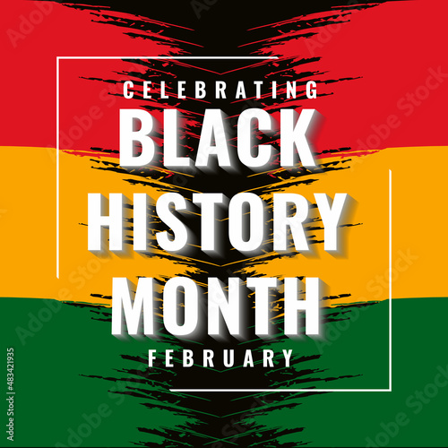 Black history month 2022 African American history celebration vector illustration