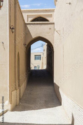 Narrow, street, Abarkook, Yazd Province, Iran photo