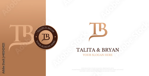 Initial TB Logo Design Vector
