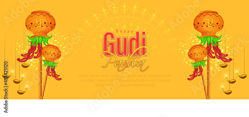 Gudi Padwa- VECTOR ILLUSTRATION OF Gudi Padwa. VECTOR 