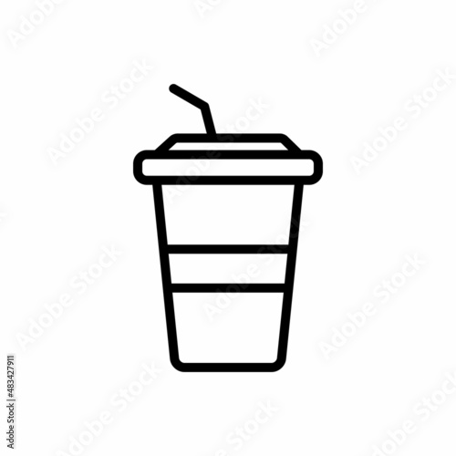 Drink Cup, Soft Drink Icon Design Vector Logo Template Illustration Sign And Symbol