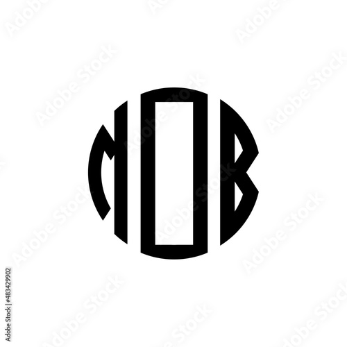 MOB letter logo design. MOB modern letter logo with black background. MOB creative  letter logo. simple and modern letter MOB logo template, MOB circle letter logo design with circle shape. MOB  