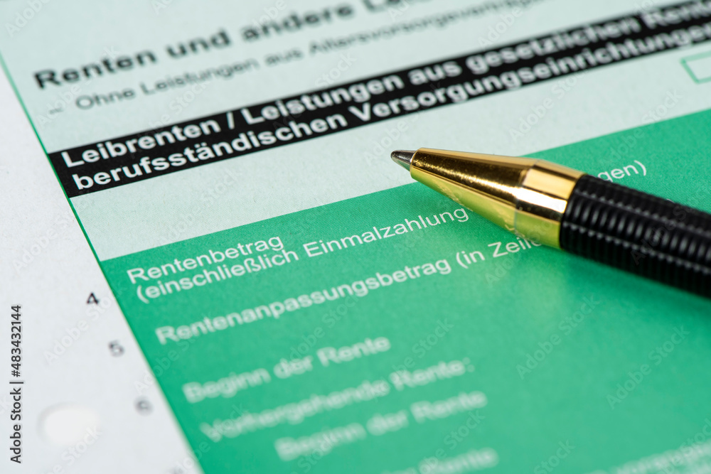 Steuererklärung für Finanzamt mit Formular Steuererklärung für Finanzamt mit Formular