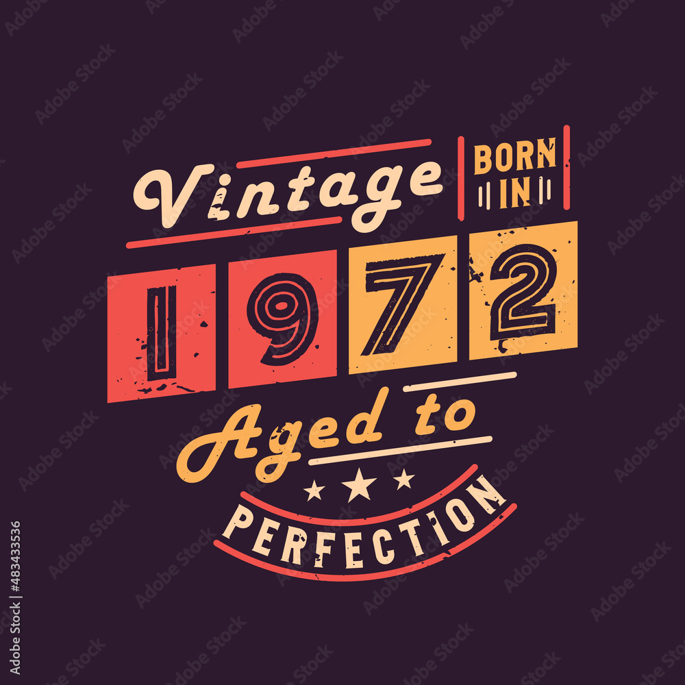 Vintage Born in 1972 Aged to Perfection