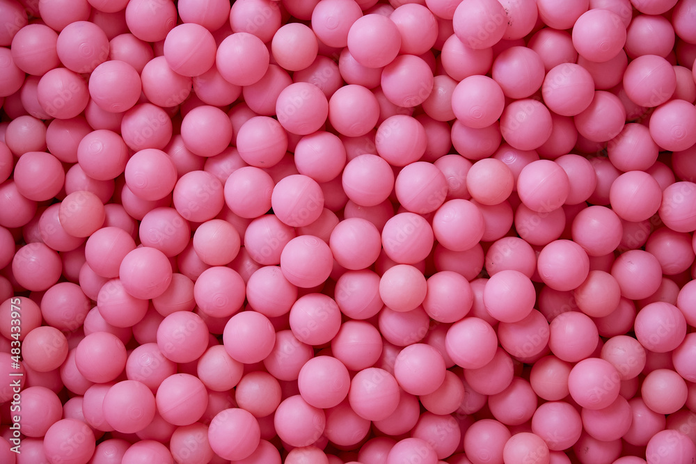 Background of pink plastic balls. Copy space. Background of pink plastic balls. Copy space.