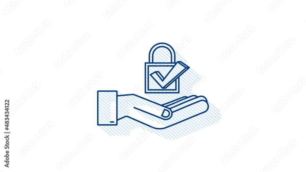 Shadow shield, a symbol of protection and reliability with hands. motion graphic