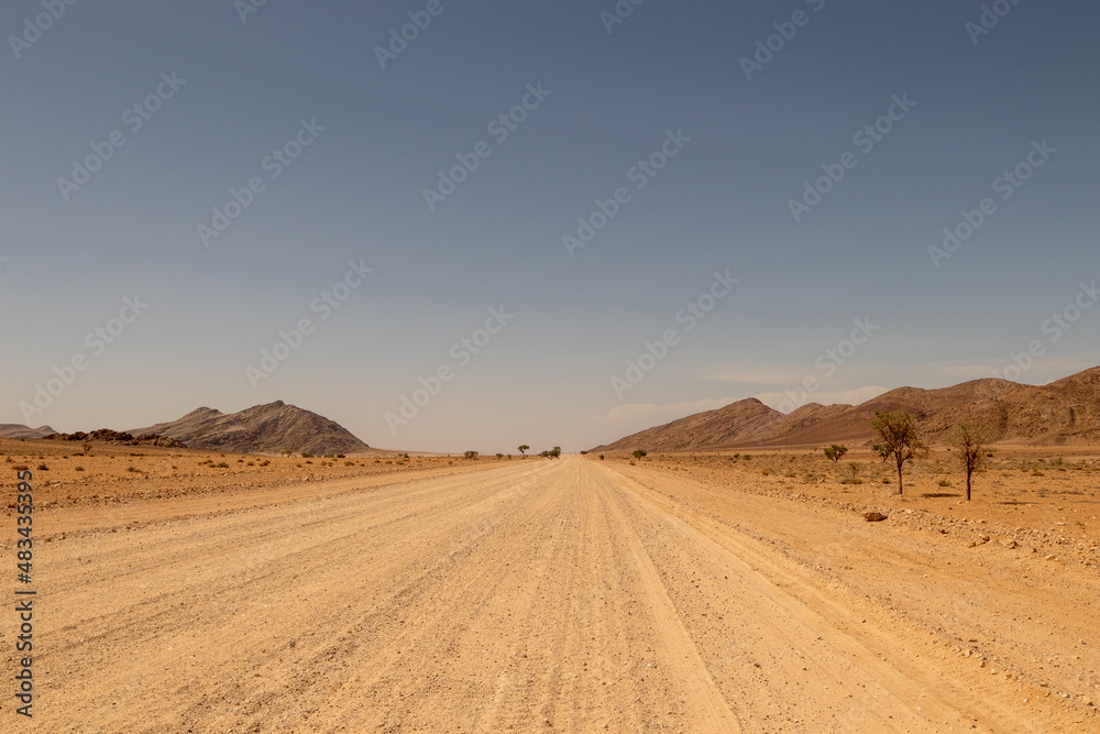 Long Dirt Road in Namibia