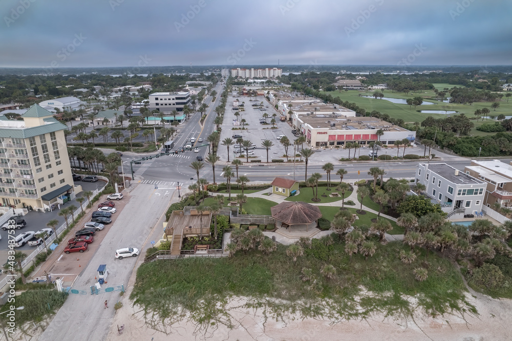 Obraz premium Aerial drone view of Ormond Beach, Florida