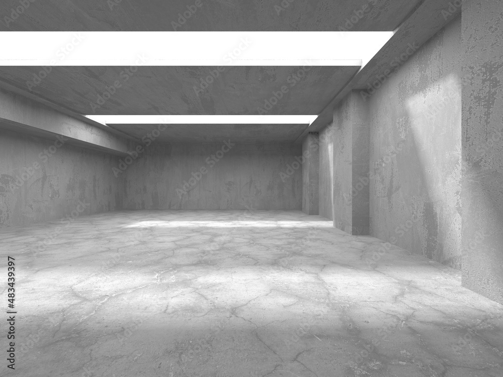 Abstract architecture background. Empty rough concrete interior Abstract architecture background. Empty rough concrete interior