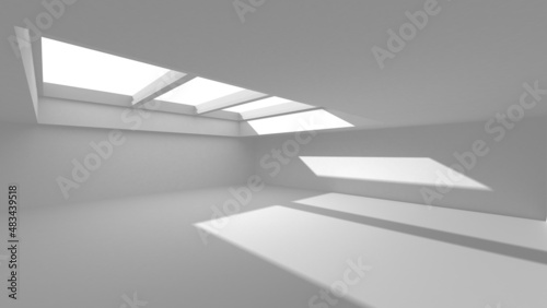 Abstract White Architecture Design Concept